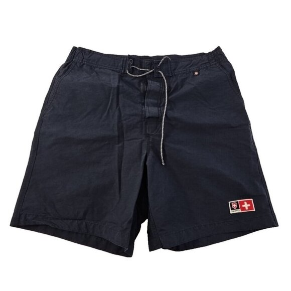 Victorinox Swiss Army Knife Cargo Board Shorts Men's Large Navy Blue 7" Inseam - Picture 1 of 13